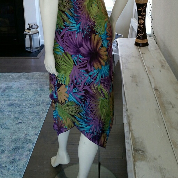 Host Pick!!  Multi-colored asymmetrical dress - Picture 3 of 4